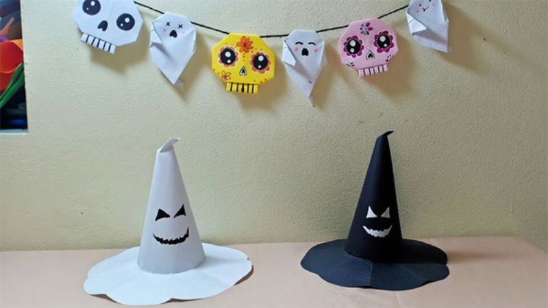 Ý tưởng trang trí Halloween bằng giấy đơn giản nhưng cực kì sáng tạo.