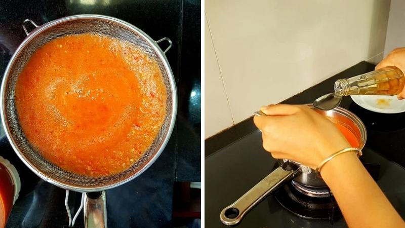 Nấu tương ớt cà chua