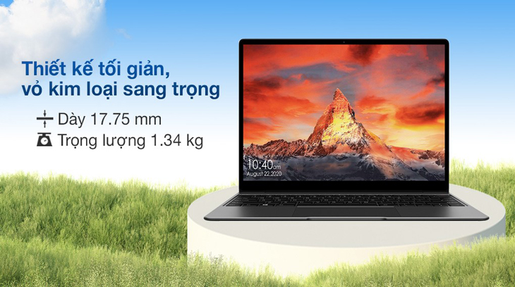 Laptop CHUWI GemiBook có thiết kế mỏng nhẹ, trọng lượng chỉ 1.34kg