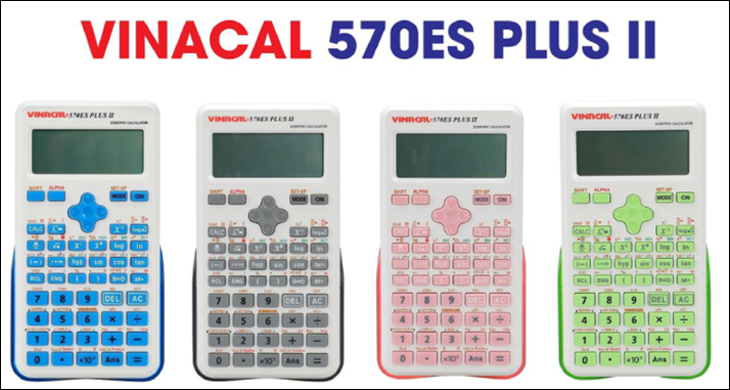Máy tính Vinacal 570ES Plus II có màu sắc đa dạng, trẻ trung, phù hợp với mọi cá tính