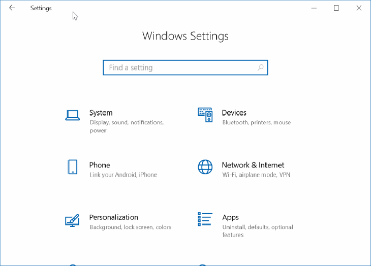 Trong Windows Settings, chọn Apps