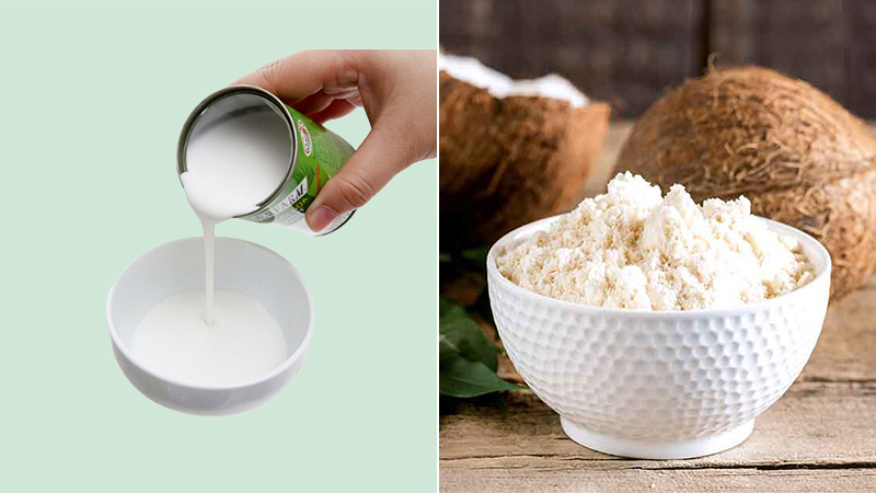 Sữa dừa đóng lon, bột sữa dừa có thể bảo quản tầm 2 - 3 năm