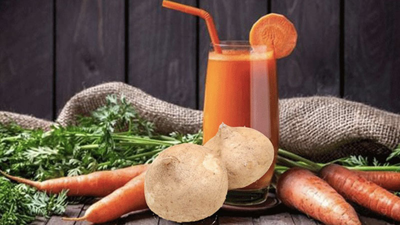 Sinh tố củ đậu - cà rốt