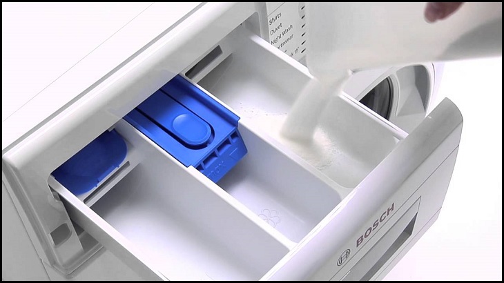 Thao tác sử dụng detergent trong máy giặt đúng cách