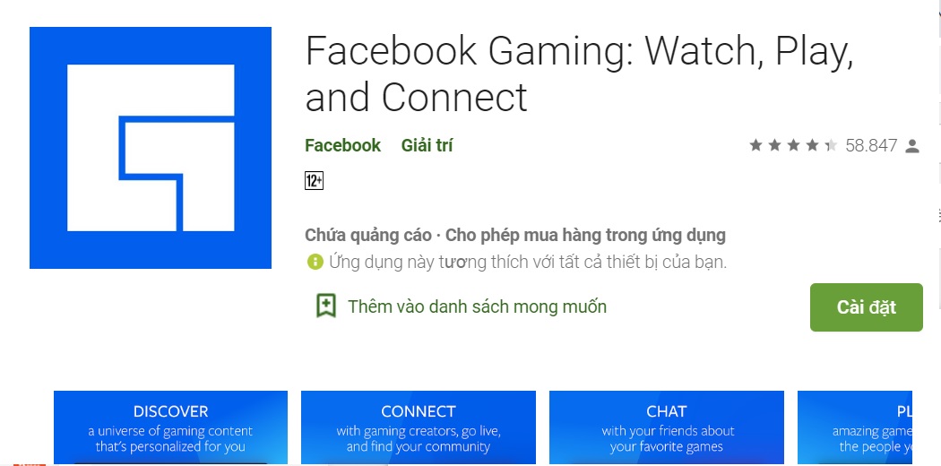Cách tải ứng dụng Facebook Gaming cho Android