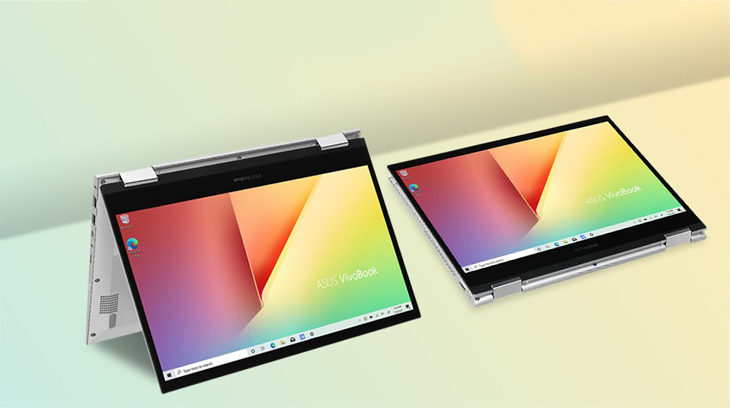 Laptop Asus VivoBook Flip 14 TP470EA i5 1135G7 có thể xoay 360 độ, mang lại trải nghiệm mới mẻ cho người dùng.