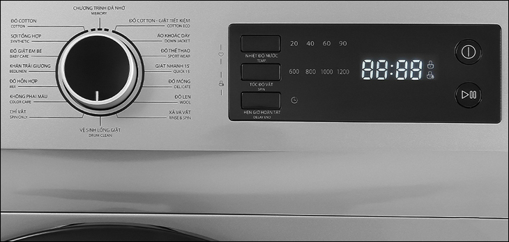  Ở màn hình điện tử của máy giặt sẽ nhấp nháy chữ C1 và máy sẽ ngưng hoạt động