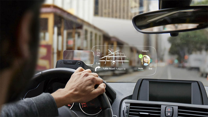 HUD GPS giúp xác định vị trí và vận tốc của xe