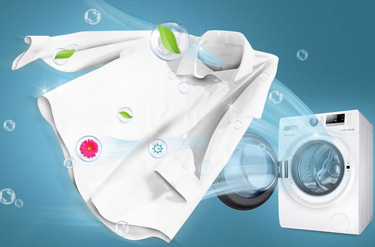 Máy giặt lồng nghiêng có khả năng giặt quần áo sạch hơn