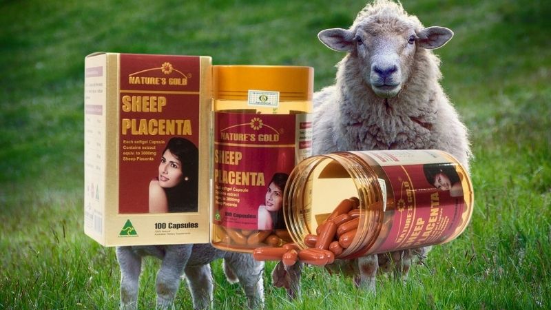 Nhau Thai Cừu Úc Sheep Placenta Nature's Gold