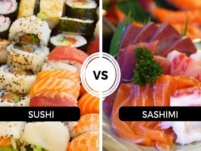 Cách phân biệt sashimi với sushi