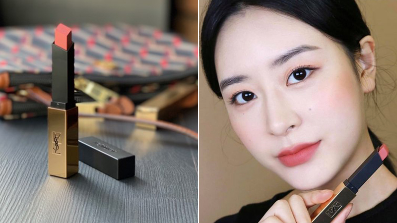 Son YSL Rouge Pur Couture The Slim 24 Rare Rose màu hồng nude