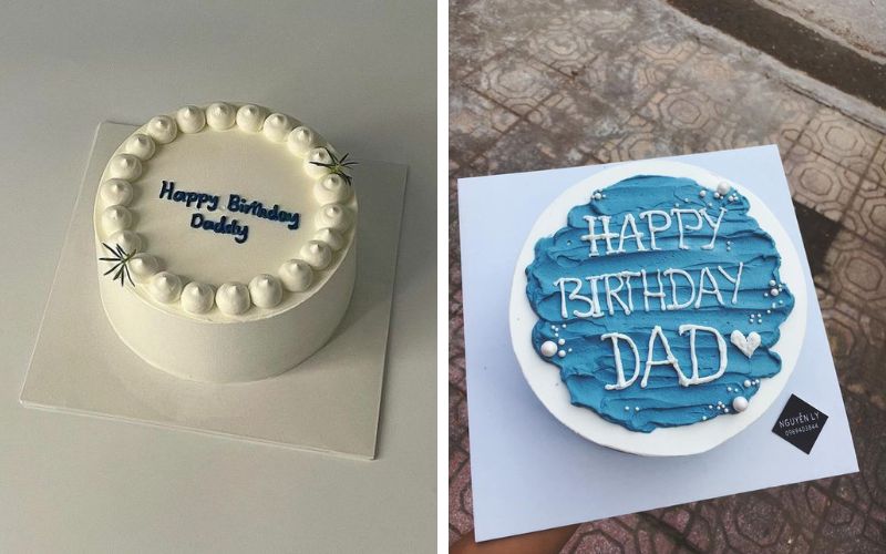 Mẫu bánh sinh nhật tặng bố đơn giản, dễ thương