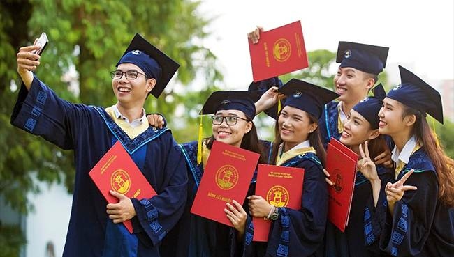 Sinh viên trong một lễ tốt nghiệp của trường Đại học Văn Hiến, TP HCM. Ảnh: website Đại học Văn Hiến