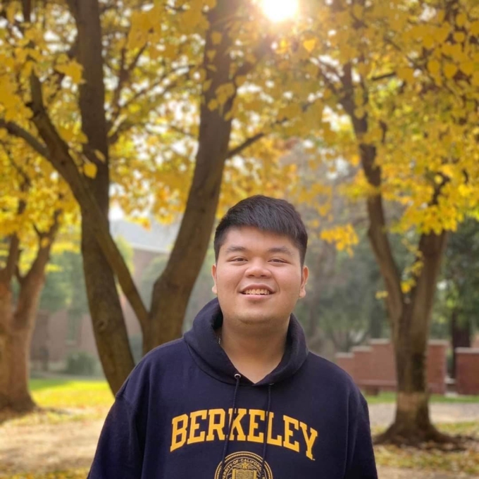 Tiến tại khuôn viên Đại học California - Berkerley, tháng 11/2021. Ảnh:Nhân vật cung cấp.