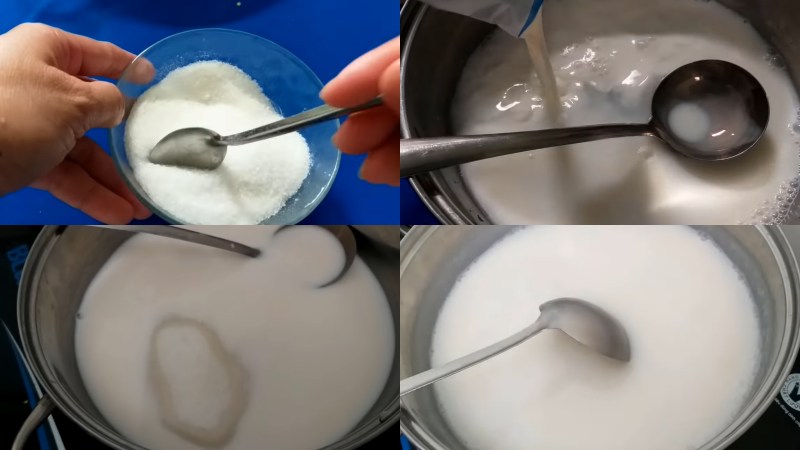 Nấu rau câu dừa sữa tươi