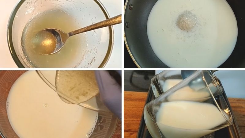 Nấu pudding sữa