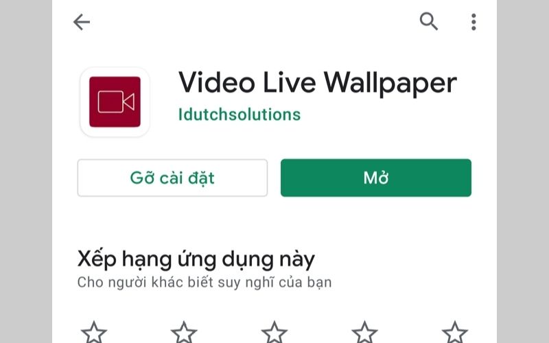 Cài đặt ứng dụng “Video Live Wallpaper”