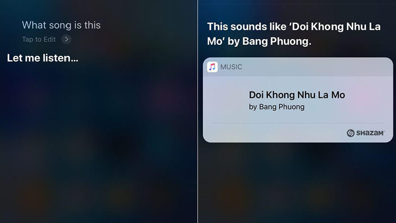 Tìm tên bài hát qua trợ lý ảo Siri