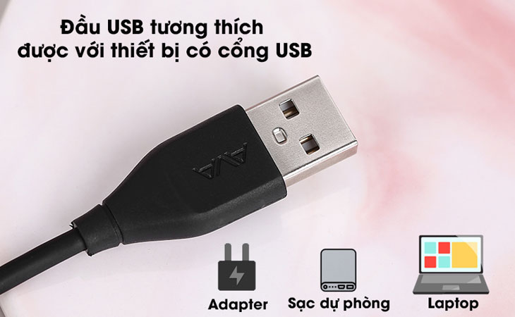 Cáp Micro USB được sử dụng phổ biến