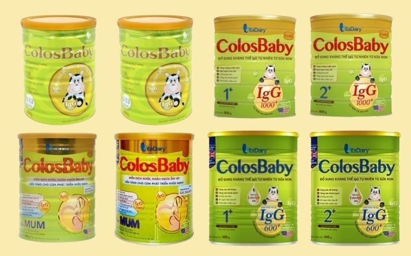 Các loại sữa ColosBaby