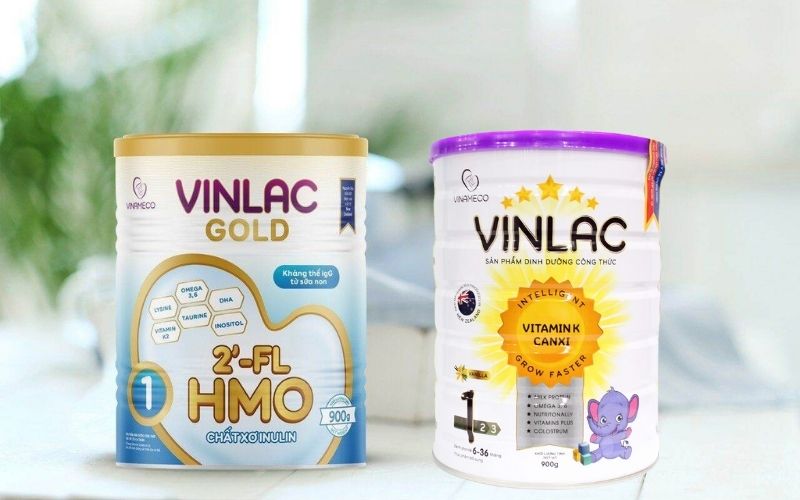 Sữa bột Vinlac số 1 và sữa bột Vinlac Gold số 1