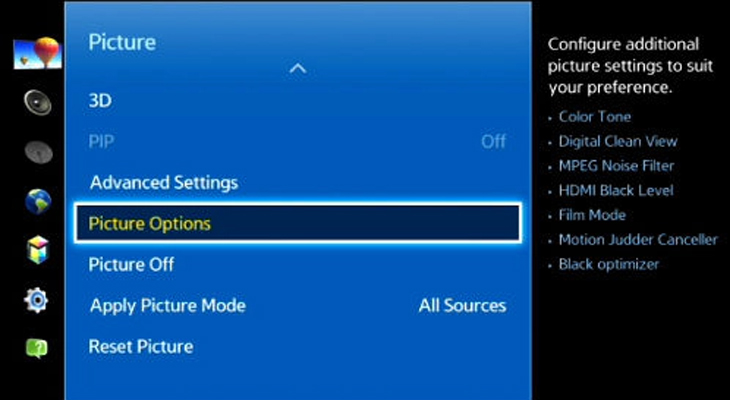 Hướng dẫn cách bật Film Mode trên tivi Samsung 4