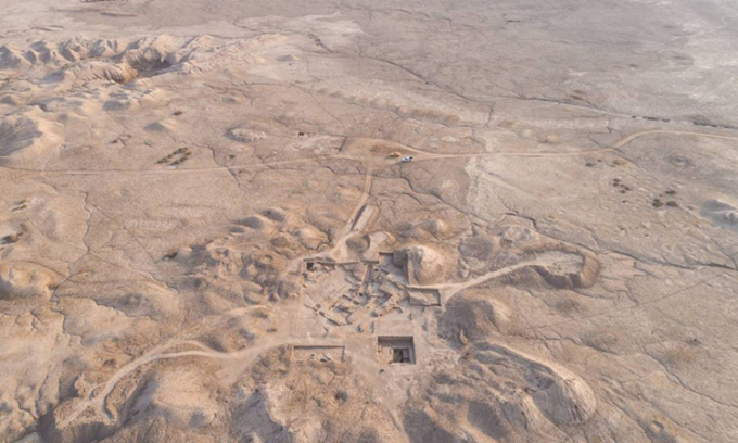 Tàn tích đền thờ thần Ningirsu được tìm thấy ở Iraq. Ảnh: Bảo tàng Anh