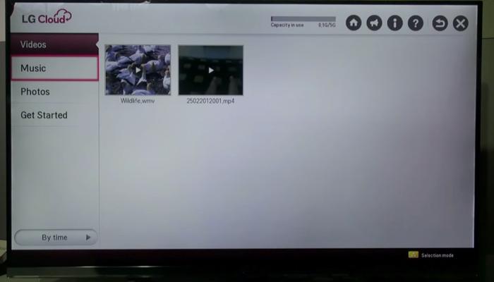 Giao diện LG Cloud trên smart tivi LG