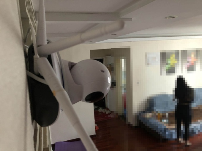 Một chiếc camera thông minh lắp đặt trong căn hộ ở Tây An, Sơn Tây, ngày 16/8/2020. Ảnh: VCG