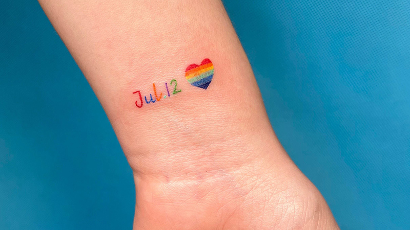 DORADOSON Proud Day Rainbow Tattoo Stickers LGBT Homosexual Love Tattoo  Stickers 3 PcsHình xăm tạm thời  AliExpress