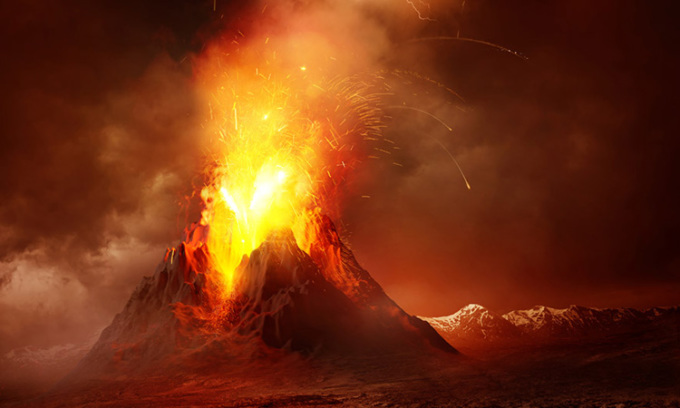 Minh họa núi lửa phun trào. Ảnh: Solarseven