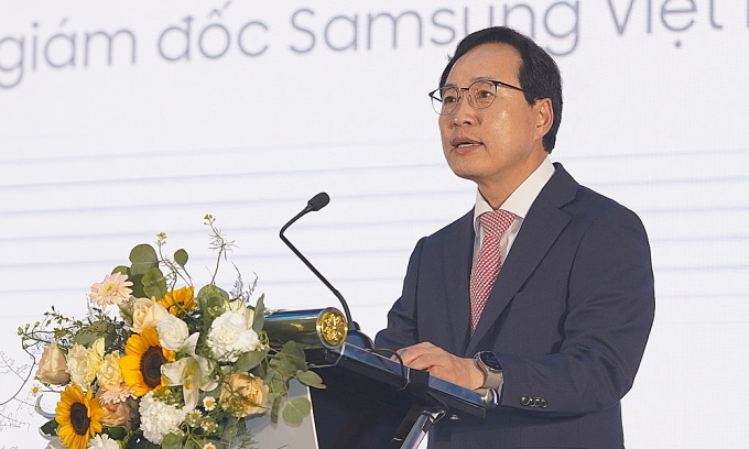Ông Choi Joo Ho – Tổng Giám đốc Samsung Việt Nam phát biểu tại sự kiện. Ảnh: Samsung