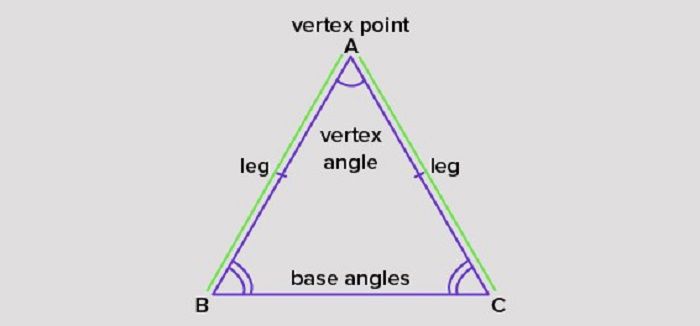 Tam giác cân có 4 bộ phận 