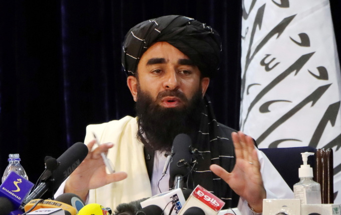 Người phát ngôn của chính quyền Taliban Zabihullah Mujahid tại Kabul, Afghanistan, hồi tháng 8/2021. Ảnh: Reuters