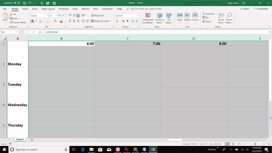 Điều chỉnh kích thước cột trong Excel