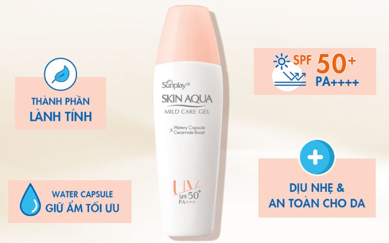 Gel chống nắng cho da nhạy cảm Sunplay Skin Aqua Mild Care SPF 50+/PA+++