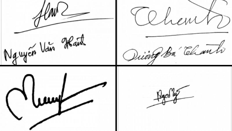 Một số mẫu chữ ký ấn tượng