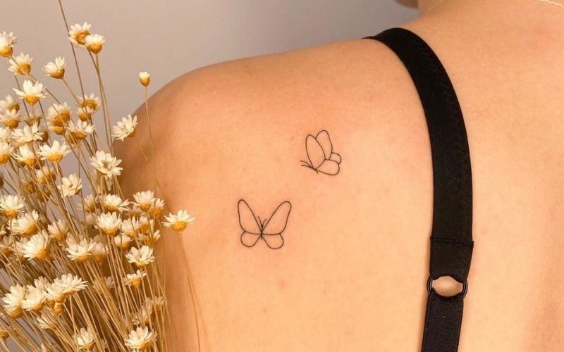 Hình xăm con bướm - biểu tượng cho một tình yêu chung thủy