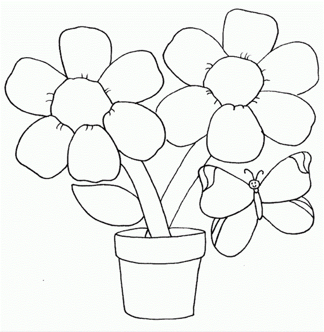 Tô màu Bông Hoa 5 Cánh Nhỏ  Trang Tô Màu Cho Bé