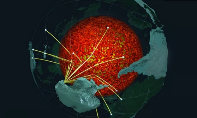 Các nhà nghiên cứu thu thập dữ liệu sóng địa chấn ở Nam Cực. Ảnh: Edward Garnero & Mingming Li