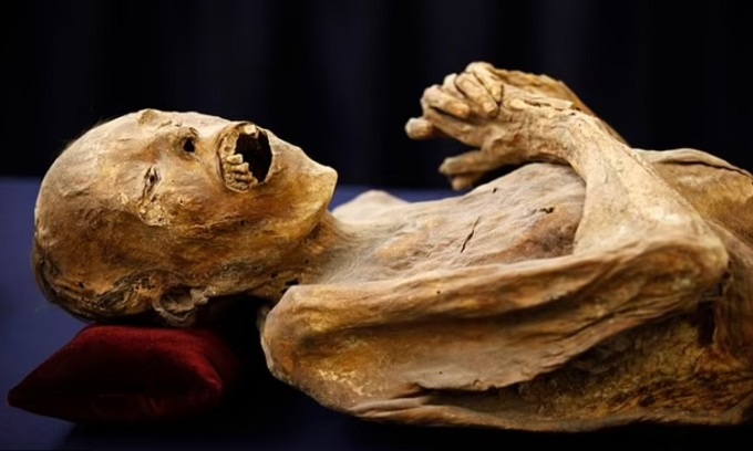 Một xác ướp trưng bày ở bảo tàng Museo de las Momias. Ảnh: Reuters