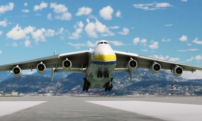 Máy bay Antonov AN-225 trong chương trình mô phỏng bay Microsoft. Ảnh: Xbox