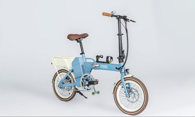Nguyễn mẫu xe đạp hydro mới ra mắt của công ty Youon Technology. Ảnh: Xinhua