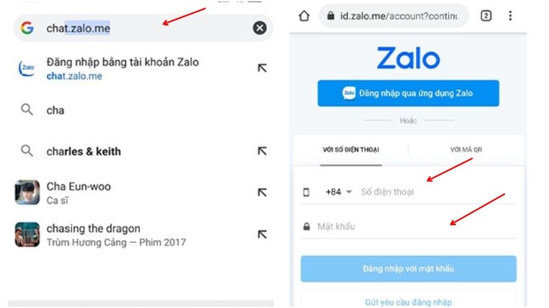 Đăng nhập Zalo Web bằng điện thoại