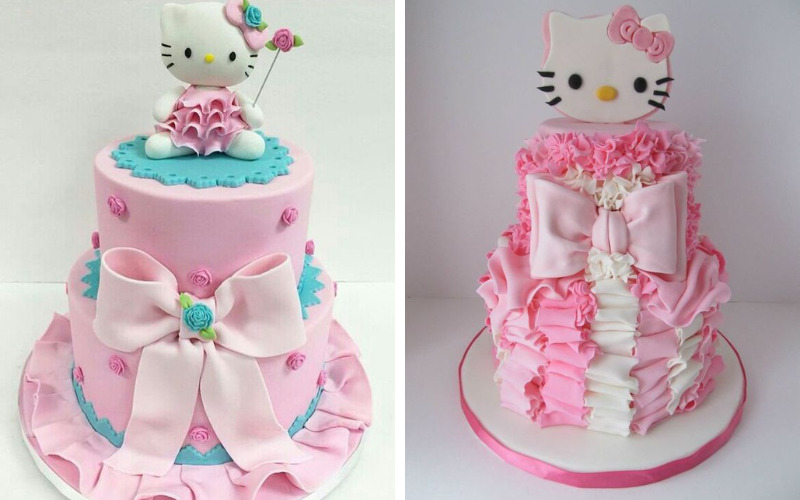 Bánh sinh nhật Hello Kitty 2 tầng dễ thương