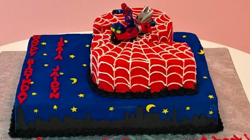 Bánh sinh nhật người nhện đẹp
