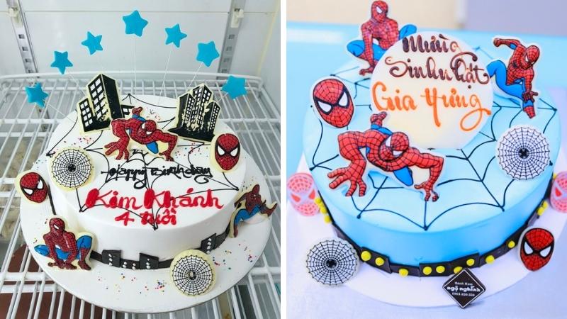 Bánh sinh nhật người nhện đẹp