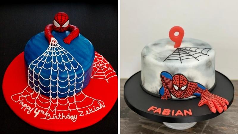 Bánh sinh nhật người nhện 3D