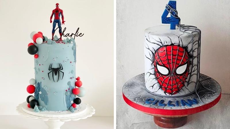 Bánh sinh nhật người nhện 3D